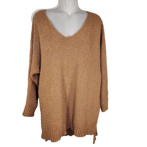 American Eagle Sweater XS Small Boho Long Sleeve V Neck Ribbed Oversized Slouchy - Picture 1 of 12